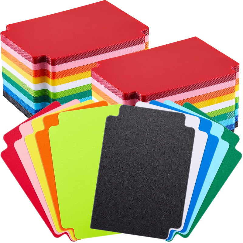 Suilung Trading Card Dividers Multicolor Card Page Dividers Frosted Plastic Separator with Tabs for Games Sports  2.7 x 3.8 Inches(250 Pieces) - Image 1